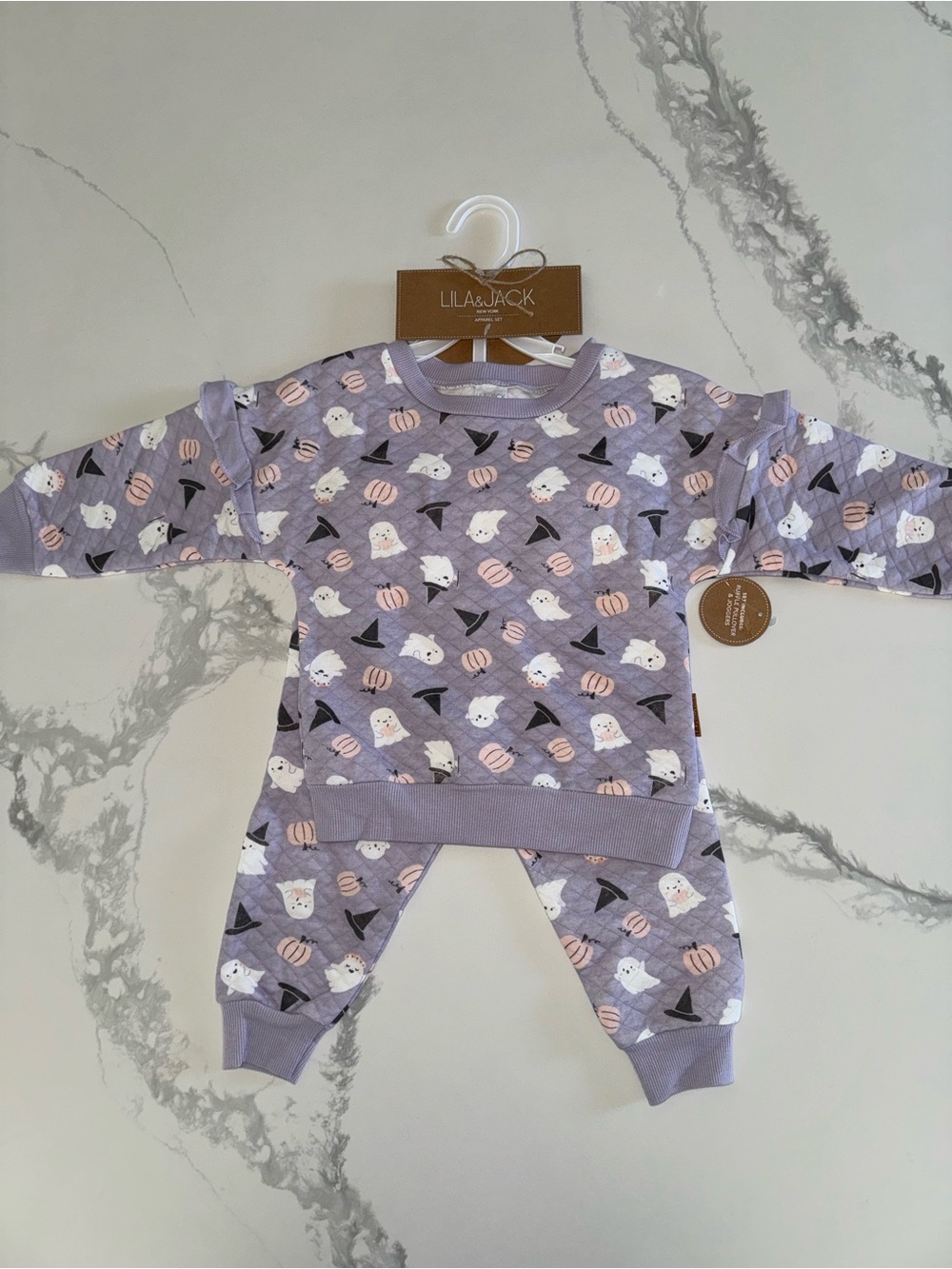 Lila & Jack Toddler Girl Fall Halloween Sweatshirt Joggers Set 2T